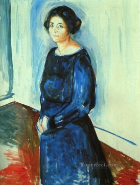 エドヴァルド・ムンク Painting - バルトの青い服を着た女 1921年 エドヴァルド・ムンク